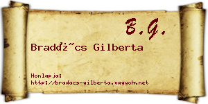 Bradács Gilberta névjegykártya
